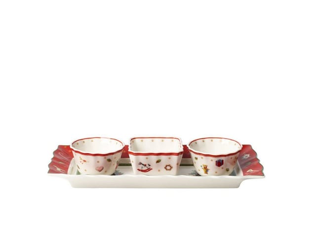 Villeroy & Boch Schale Toy's Delight Weihnachtsgeschirr, Porzellan, 4-tlg.
