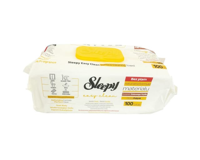 Sleepy Oberflächenreinigungstücher - Gelb (100 Tücher) Reinigungstücher