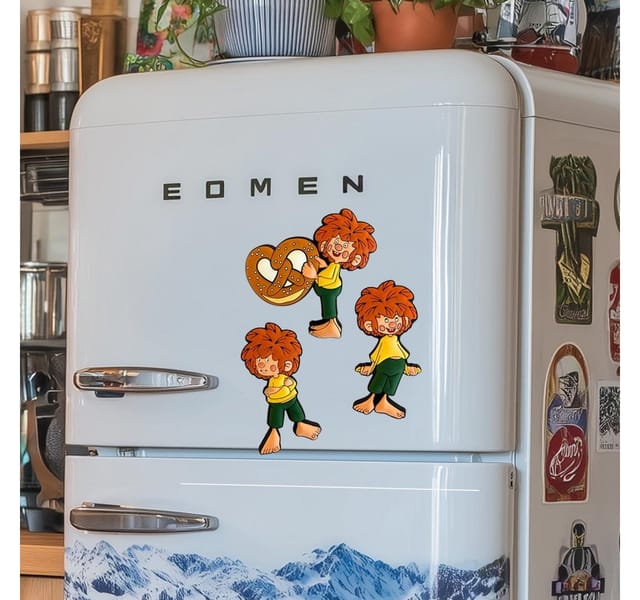 Bavariashop Magnet ®Pumuckl Magnete "3er Set", Kühlschrank Magnete, ca. 5 x 8 cm