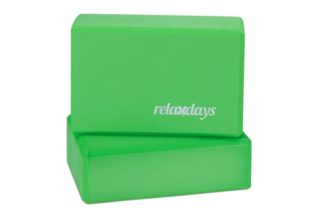relaxdays Yogablock im 2er Set, grün