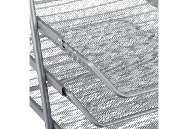 relaxdays Briefablage Dokumentenablage aus Metall, silber