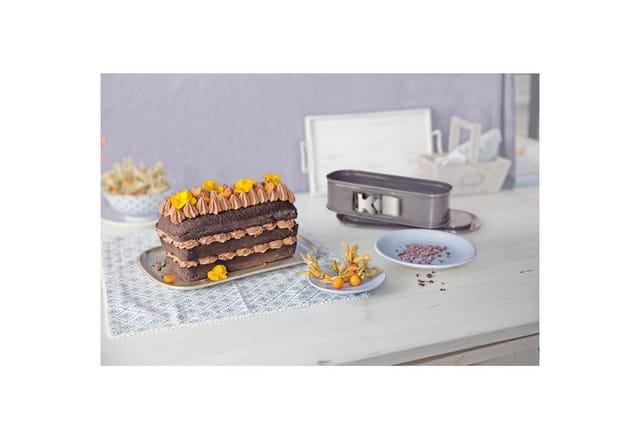 Kaiser Springform KAISER La Forme Plus Königskuchen Springform mit SafeClick, 30 x 11 cm, (1x Königskuchen Springform rechteckig (30 x 11 x 8 cm, Füllmenge 1,85l) 1-tlg)