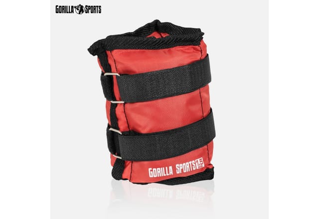 GORILLA SPORTS Zusatzgewichte Gewichtsmanschetten 2er Set Laufgewichte Fußgewichte Handgelenke, 3 kg