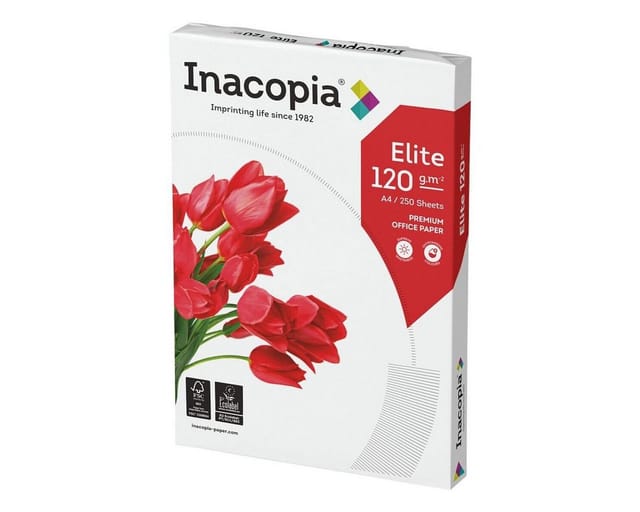 INACOPIA Druckerpapier Elite, Format DIN A4, 120 g/m², 171 CIE, 250 Blatt