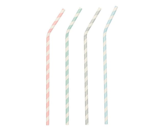 PAPSTAR Trinkhalme pure Stripes, (100-tlg), aus Papier