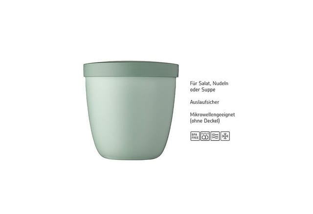 Mepal Lunchbox Snackpot Ellipse, Aufbewahrung von Lebensmittel, Nordic Sage, Tiefkühltauglich - Spülmachinenfest
