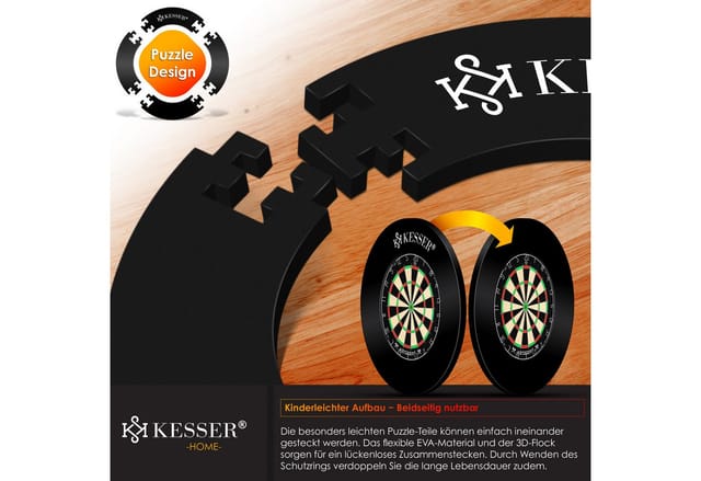 KESSER Dartscheibe, Dartscheibe Catchring Schutzring Ø45cm Auffangring stabiler Wandschutz