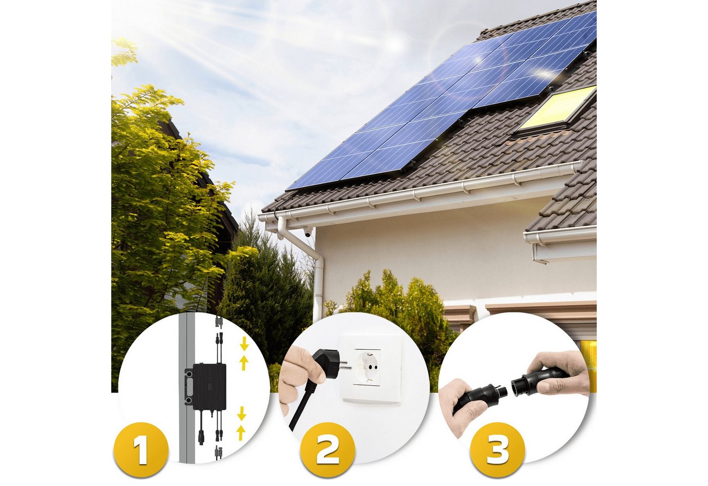 SUNNIVA Wechselrichter Astro Energy TM-L800Mi Mikro-Wechselrichter 800W, (Balkonkraftwerk Inverter mit 2× MPPT, IP67, WLAN & App-Steuerung, Plug-&-Play inkl. 5m Anschlusskabel zur Steckdose) Bild 3