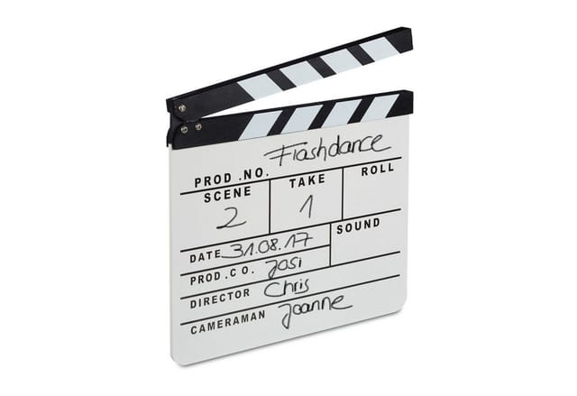 relaxdays Filmklappe weiß