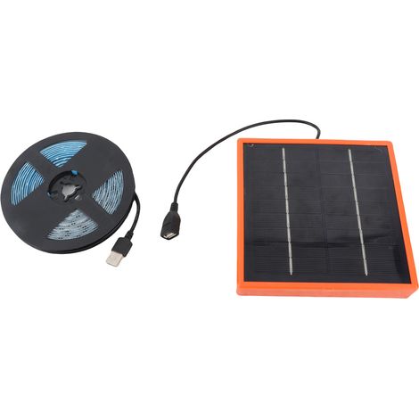 Decdeal Solar-pflanzenwachstumslampe, Streifenlampe, Monokristallines Silizium-sonnenlicht, Mit Panel Für Innenräume, Abstandshalter, 5 V, 5 W