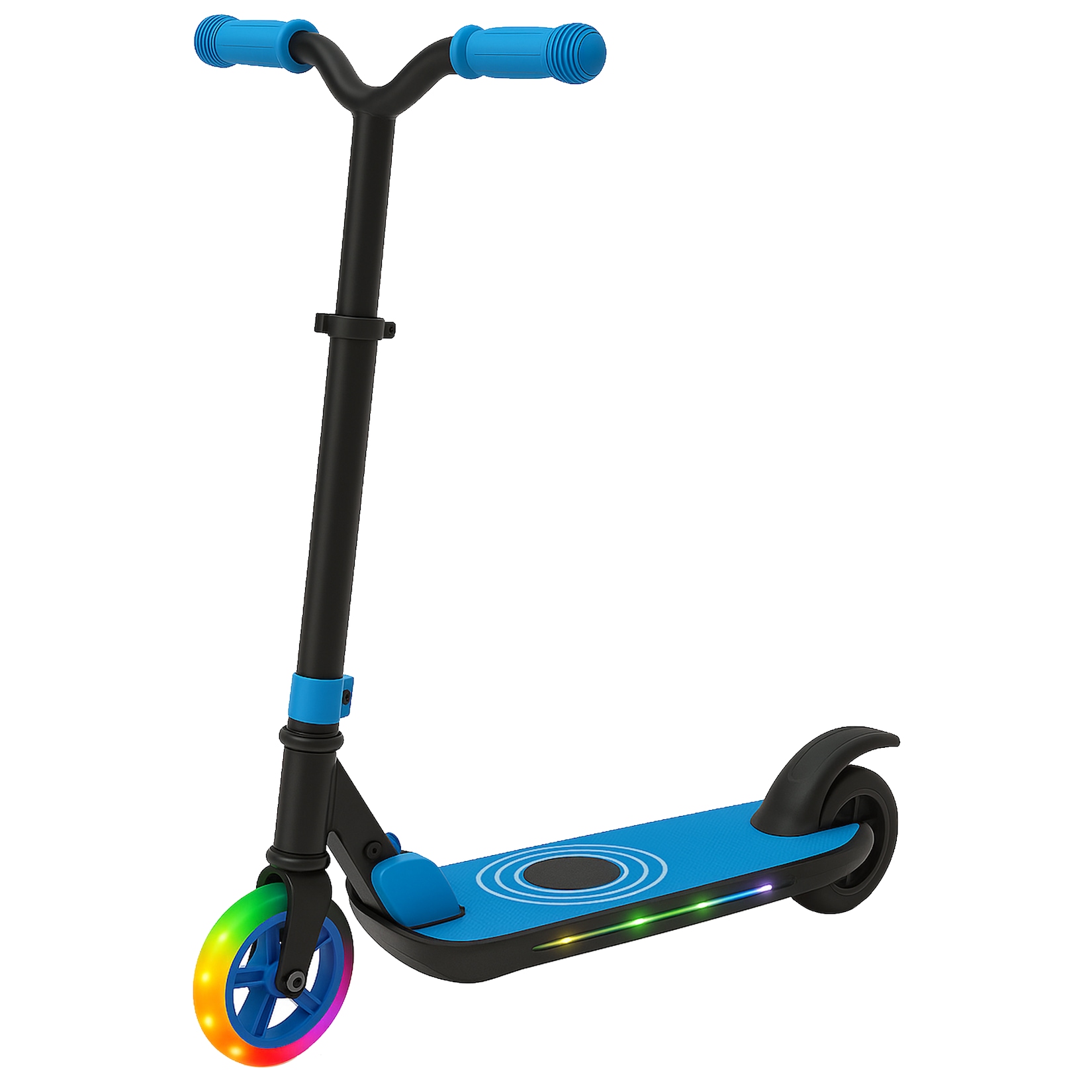 Denver E-Scooter SCK-5500BU, 10 km/h, klappbar, Trittbrett-„Speeder“ zum Beschleunigen, LED-Vorderrad