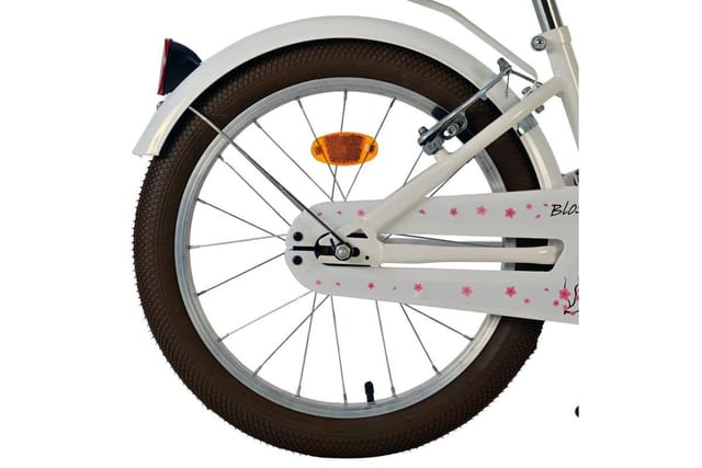 Volare Kinderfahrrad 18 Zoll Kinder Mädchen Fahrrad Mädchenfahrrad Rad Bike Blossom 51835, 1 Gang, Korb, Seitenständer, Puppensitz, Kettenschutz, Schutzbleche