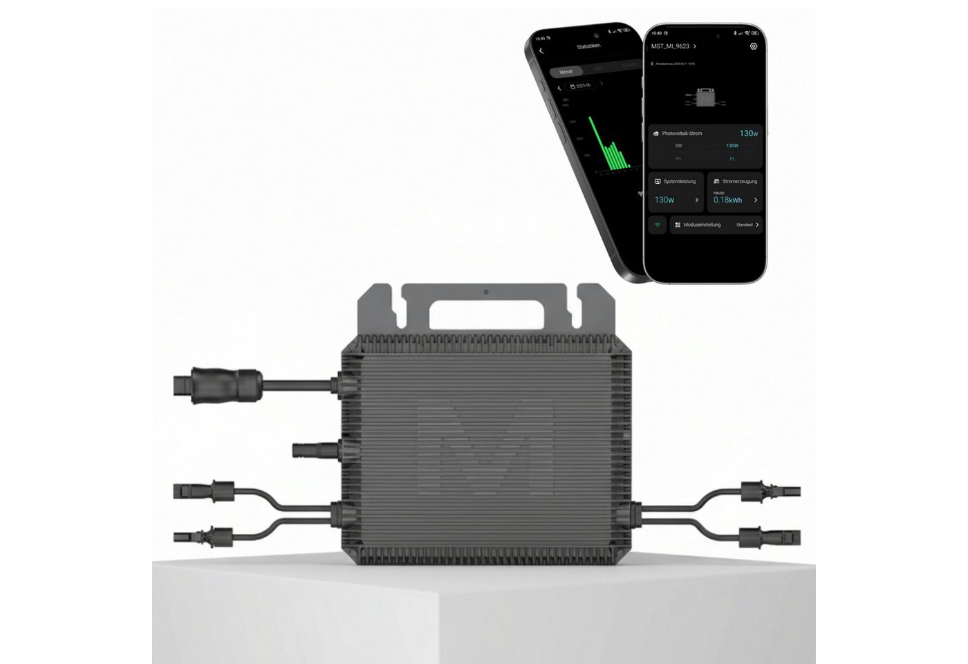 SUNNIVA Wechselrichter MARSTEK 800 W MST-MI0800, (2× MPPT, IP67 wetterfest, WiFi & App-Überwachung, Plug-&-Play Balkonkraftwerk Inverter) Bild 3