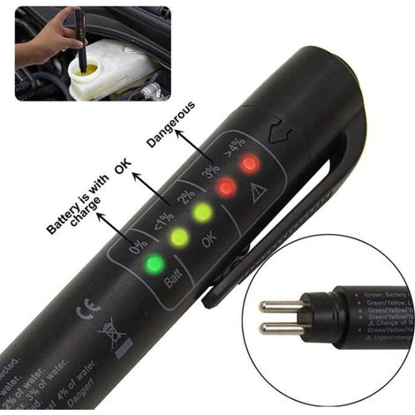 Honornic – Bremsflüssigkeitstester – Mini – Obd2 – Led-anzeige – Feuchtigkeitsprüfung – Universell