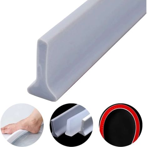 Honornic – Wasserstoppstange – 200 Cm – Dusche – Badezimmer – Grau