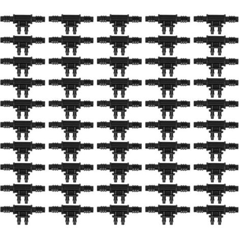 Honornic – 50-teiliges 4-wege-mikro-bewässerungsschlauch-anschlussset (8/11 Umdrehungen, 4/7 Mm) Für Tropfbewässerung