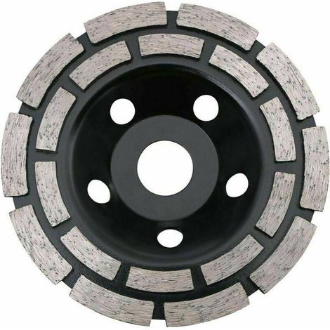 Honornic - Diamantschleifscheibe, 125 X 22,23 Mm Doppelreihen-betonschleifscheibe, Universal-diamantschleifscheibe Zum Schleifen Von Beton, Stein Und Granit