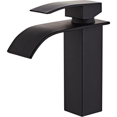 Honornic – Elegante Design-waschtischarmatur, Badezimmerarmatur, Schwarze Armatur