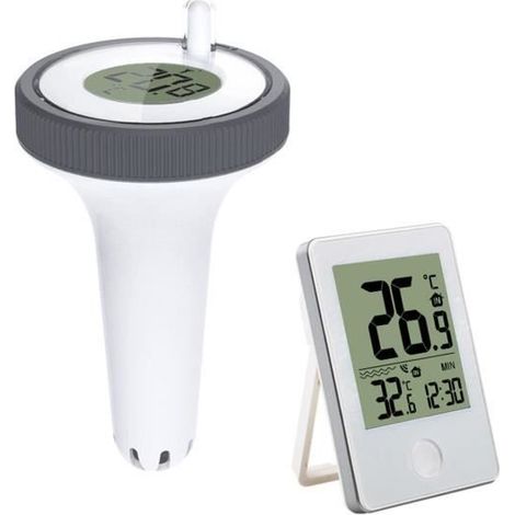 Honornic - Schwimmendes, Drahtloses Poolthermometer, Digitales, Vernetztes Poolthermometer Mit Lcd-funkempfänger, Reichweite Bis Zu 60 M [h172]