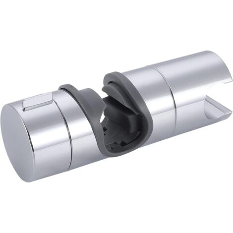 Curseur Barre De Douche Réglable 18-25mm – Support Pommeau De Douche Chromé Abs – Installation Facile Sans Outils – Pivote À 360 Degrés