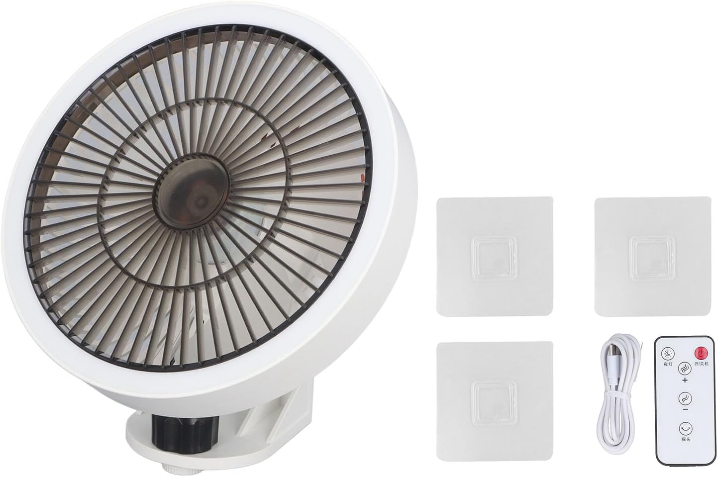 Ventilateur Oscillant Mural Avec Télécommande, Veilleuse, 3 Vitesses Pour Une Circulation D'Air Plus Large