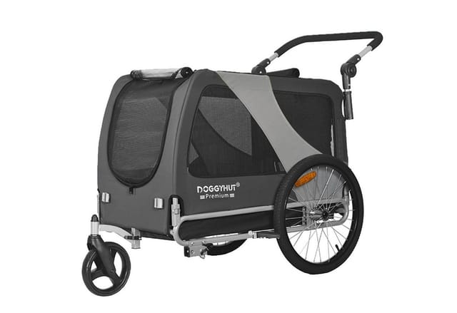 TIGGO Fahrradhundeanhänger DOGGYHUT® XL Hundefahrradanhänger & Jogger Fahrradanhänger, Geeignet für große Hunde - Maximale Schulterhöhe des Hundes: 60 cm