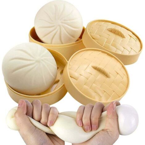 2er-pack Knödel-squishy-fidget-toy, Knödel-stressball, Gedämpftes Gefülltes Brot, Squishies Stressabbau-dekompressionsspielzeug