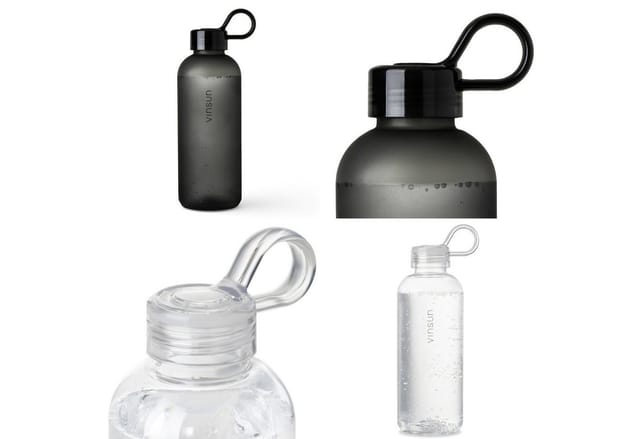 Vinsun Trinkflasche Trinkflasche 650ml, Kohlensäure geeignet, auslaufsicher, Tritan, BPA frei, bruchsicher, geruchs- und geschmacksneutral, auslaufsicher