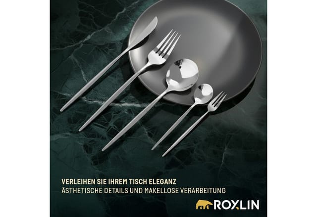 Roxlin Besteck-Set 30-teiliges Edelstahl-Besteckset modern & elegant 4 Farbe