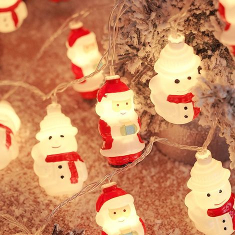 Led-lichterkette, Weihnachtsdekoration, Usb-betrieben, 3 Meter Lang - Stehender Schneemann.