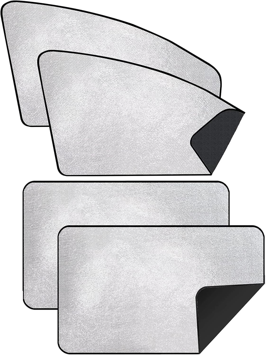 Apex 4er-set Magnetische Verdunkelungs-sonnenschutzblenden Für Front- Und Heckscheibe – Uv-schutz Und Sichtschutz, Silber