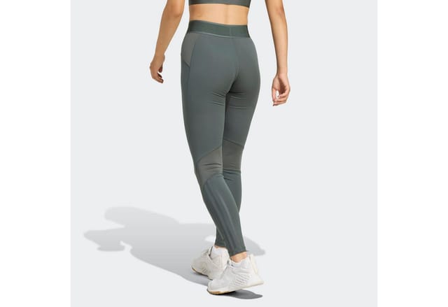 adidas Performance Trainingstights HYPERGLAM SHINE FULL-LENGTH LEGGINGS sportlicher Mix aus glänzendem und mattem Material, mit Jacquard-Bund