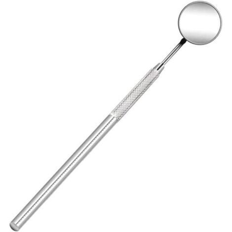 Ahlsen – Zahnspiegel Aus Edelstahl – Antibeschlag – Länge 16 Cm – Durchmesser 22 Mm – Rutschfester Griff Für Die Zahnreinigung