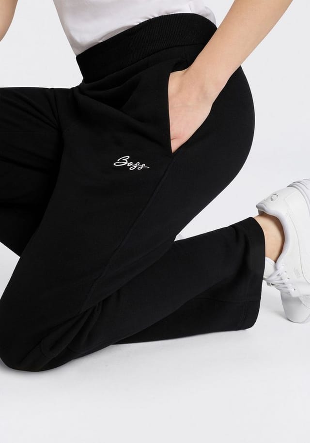 BOSS ORANGE Jogger Pants Endless Premium Damenmode mit geripptem Bund, gerade geschnitten