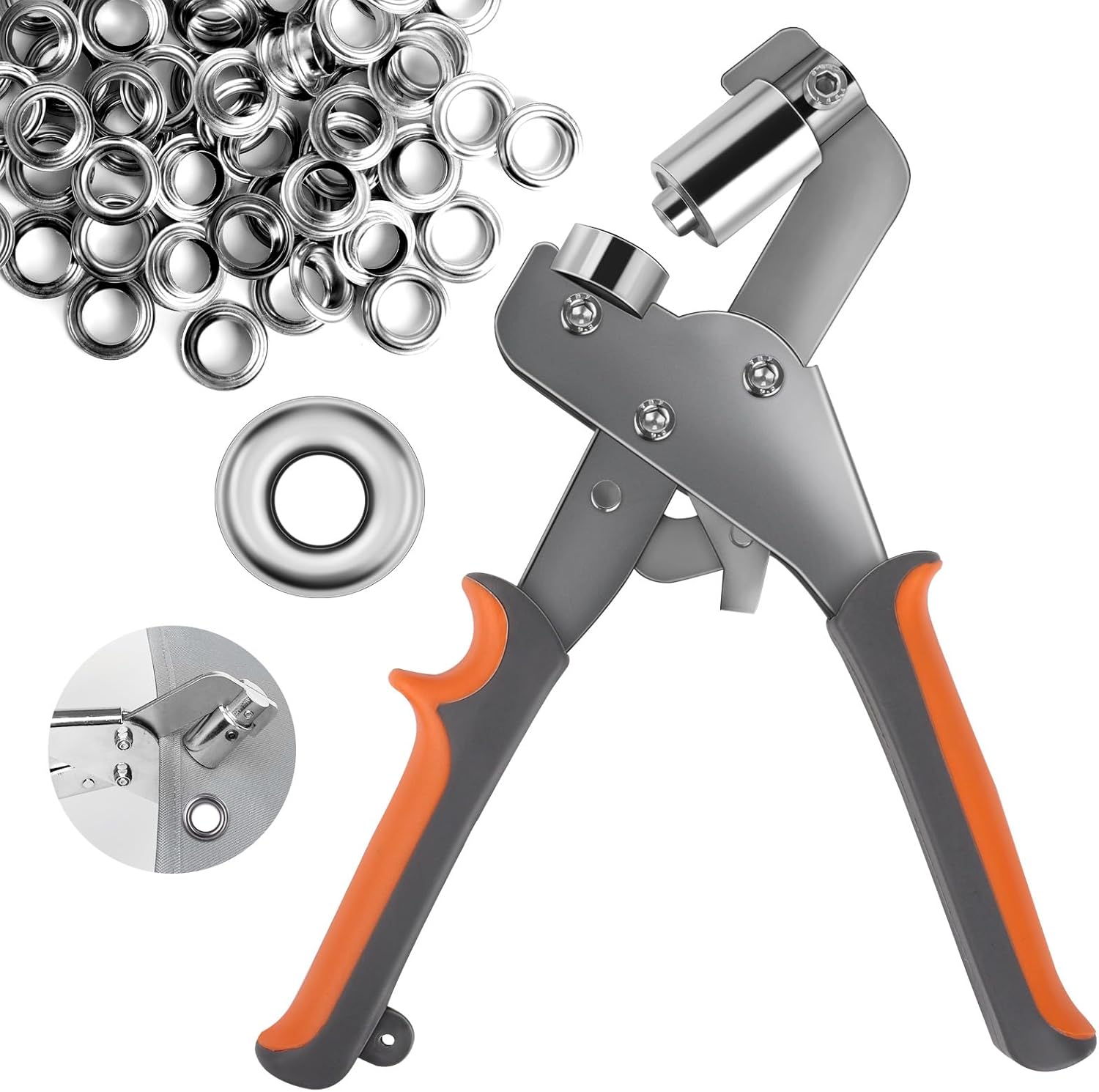 Apex Profi-ösenzange Mit 300 Ösen (ø 10 Mm), Ösenpresse Aus Gehärtetem Stahl, Magnetische Ösenzange Mit Ösen
