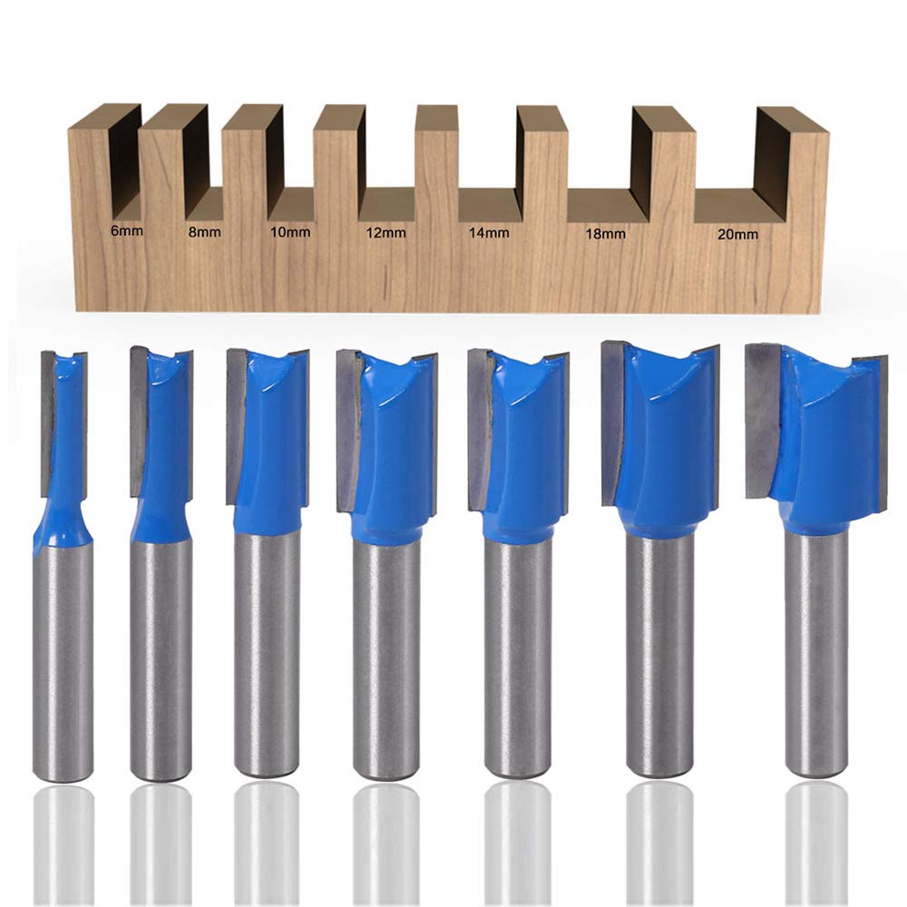 Apex Dies Ist Ein Satz Von 7 Fräsern Mit Geradem Schaft Und Durchmessern Von 8 Mm, 6 Mm, 8 Mm, 10 Mm, 12 Mm, 14 Mm, 18 Mm Und 20 Mm.