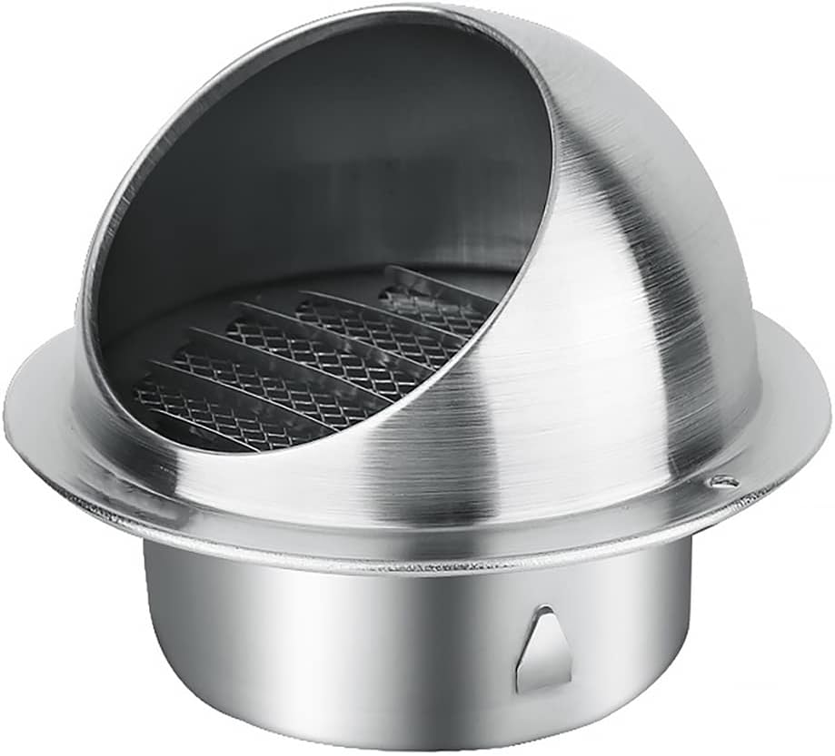 Apex Rundes Edelstahl-lüftungsgitter, Außenwand-lüftungsgitter – Klappdeckel Für Lüftungsgitter – 100 Mm