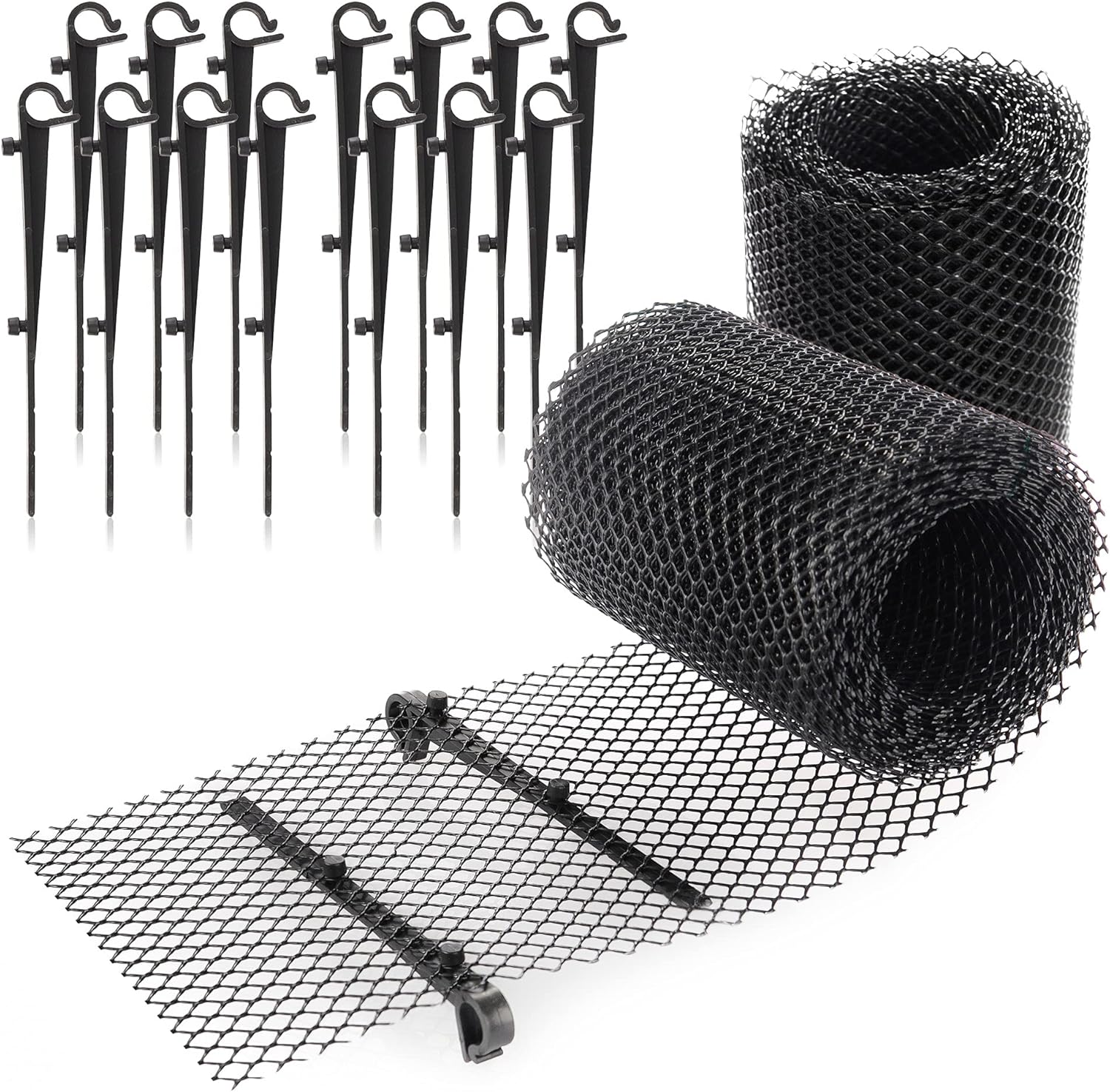 Apex 2x 6-meter-dachrinnenschutz-set Mit Clips - Kann Auf Die Gewünschte Länge Zugeschnitten Werden Und Ist Langlebig (2 Stück)