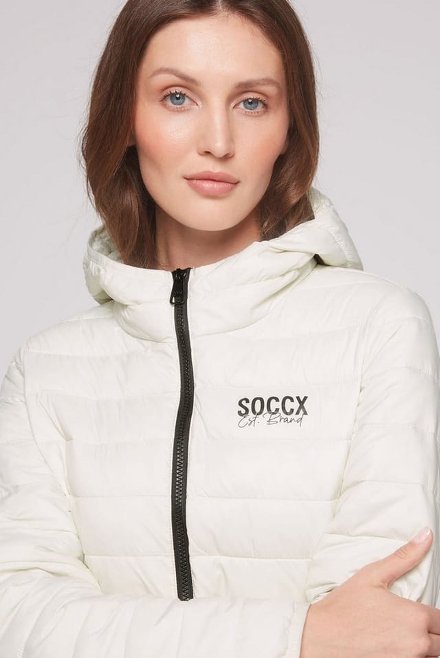 SOCCX Outdoorjacke mit elastischem Saumabschluss