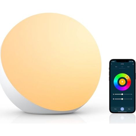 Rgb-touch-tischleuchte – Kompatibel Mit Alexa Und Google Home – Helligkeit 0–100 % Einstellbar – Material: Abs Und Pc
