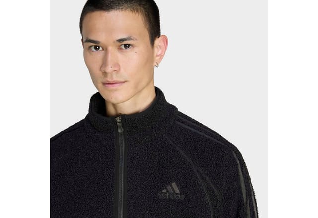 adidas Originals Trainingsjacke BORG FLEECE TEAMGEIST Fleecejacke für Erwachsene, lockere Passform, mit Stehkragen