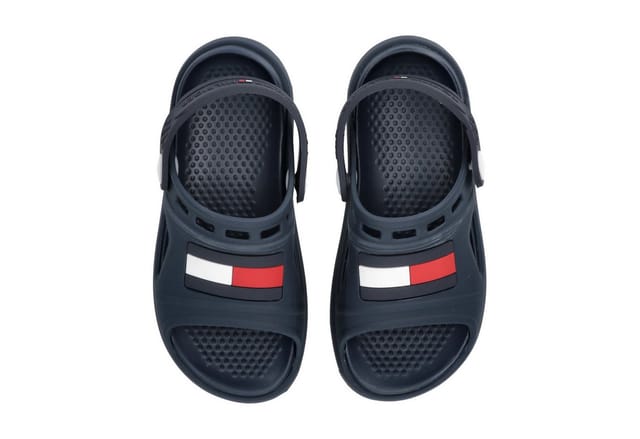 Tommy Hilfiger Badesandale Badeschuh, Clog mit schwenkarem Riemchen