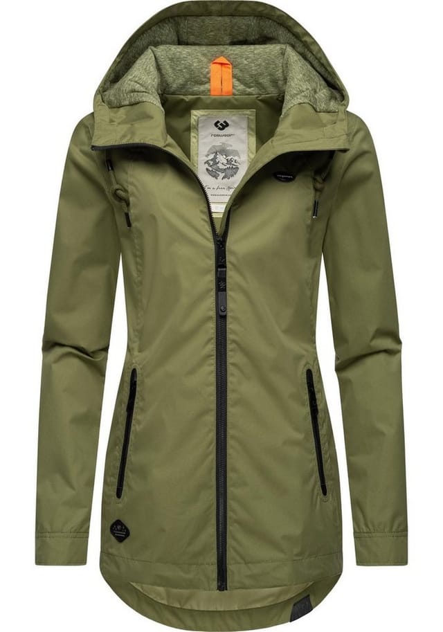 Ragwear Outdoorjacke Zuzka stylische Übergangsjacke mit großer Kapuze