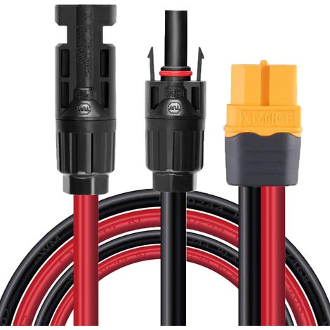 Solarkabel, Xt60-stecker, 10 Awg 6 Mm², Solarpanel, Tragbares Kraftwerk