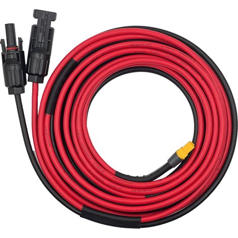 Solarkabel, Stecker Auf Xt60, 10 Awg 6 Mm², Wasserdicht, Für Ecoflow Bluetti