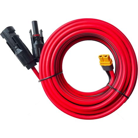 Solarkabel, Xt60-stecker, 12 Awg, 5 Meter, Solarpanel, Tragbares Kraftwerk