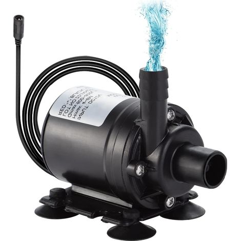 12-v-gleichstrom-wasserpumpe, 800 L/h Förderleistung, 5 M Förderhöhe, Tauchpumpe Für Aquarium, Teich Und Springbrunnen