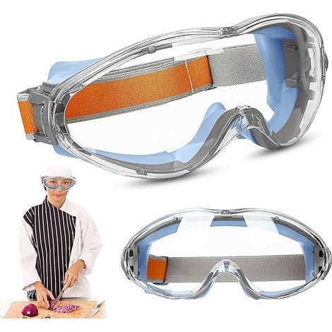 Verbesserte, Zwiebelförmige Schutzbrille, Geeignet Für Damen Und Herren, Ideal Zum Kochen Und Gemüseschneiden. Tränenfreie Formel, Ergonomisches Design, Winddicht Und Beschlagfrei.
