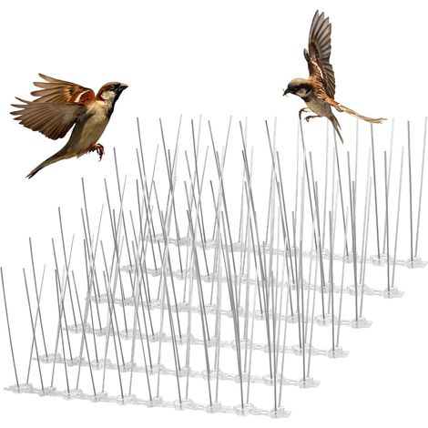 Taubenabwehrspitzen Aus Edelstahl, 4er-set Flexible Vogelspitzen, Taubenabwehr, Vogelabwehrmittel Für Spatzen, Zum Verscheuchen Von Tauben, Krähen, Spatzen Und Katzen