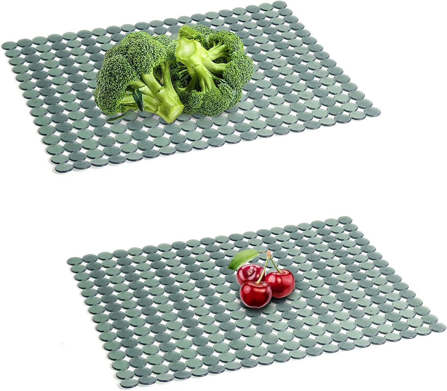 Set Mit 2 Spülbeckenschutzmatten, Küchenspülenbodenmatten 30 X 40 Cm, Zuschneidbare Kunststoff-spülbeckenmatten, Zum Zuschneiden Auf Die Gewünschte Größe, Küchenspülenschutz (grün).